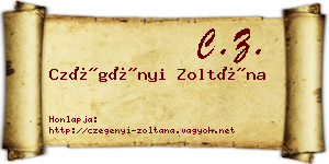 Czégényi Zoltána névjegykártya